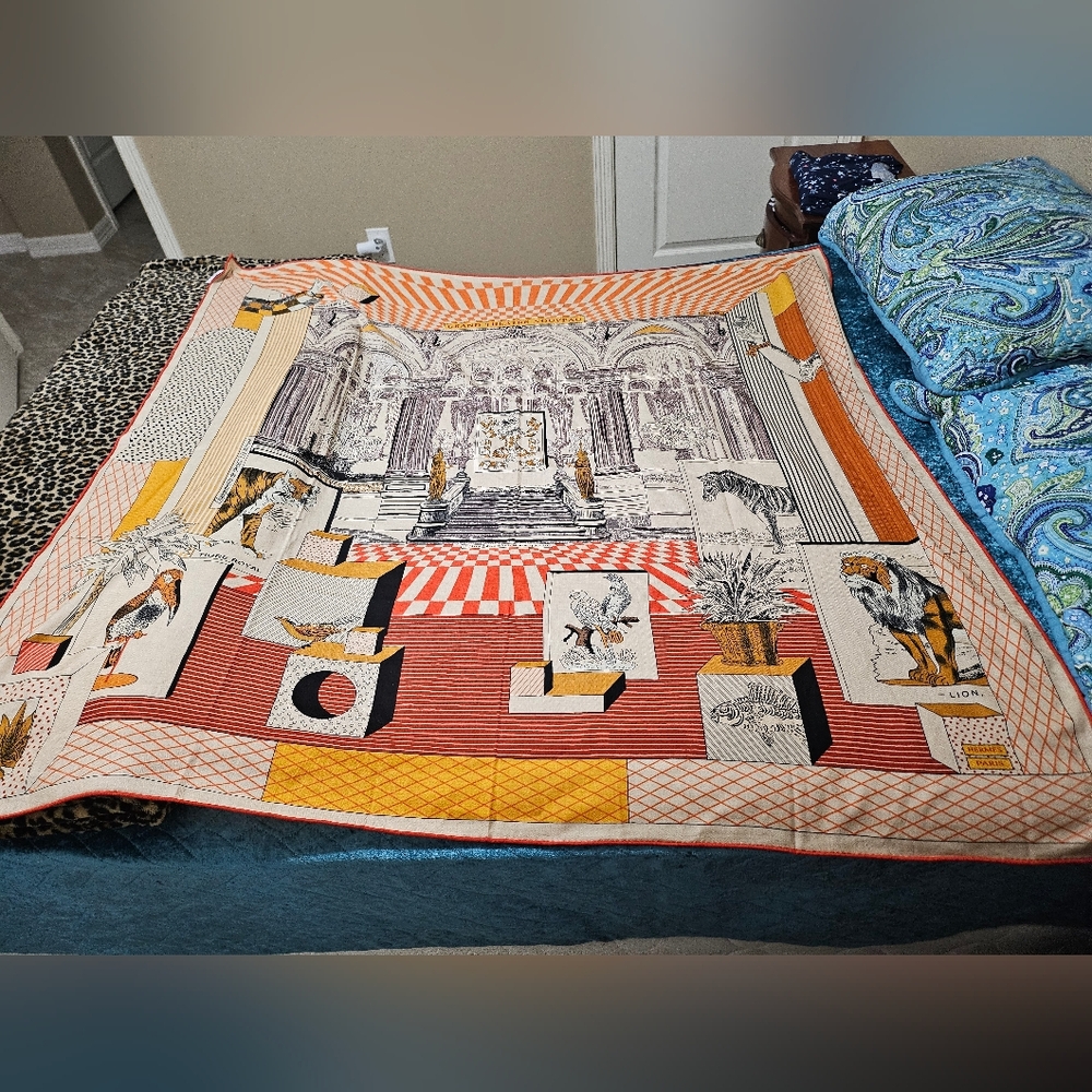 Hermès Grand Théâtre Nouveau Shawl.